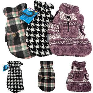 Small Pet Fleece Blanket Sweater (set of 3)
